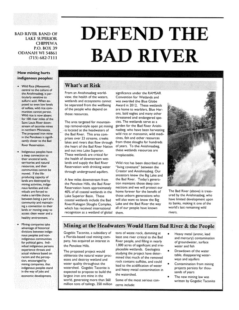 MTF- Defend the Bad River Updates 3