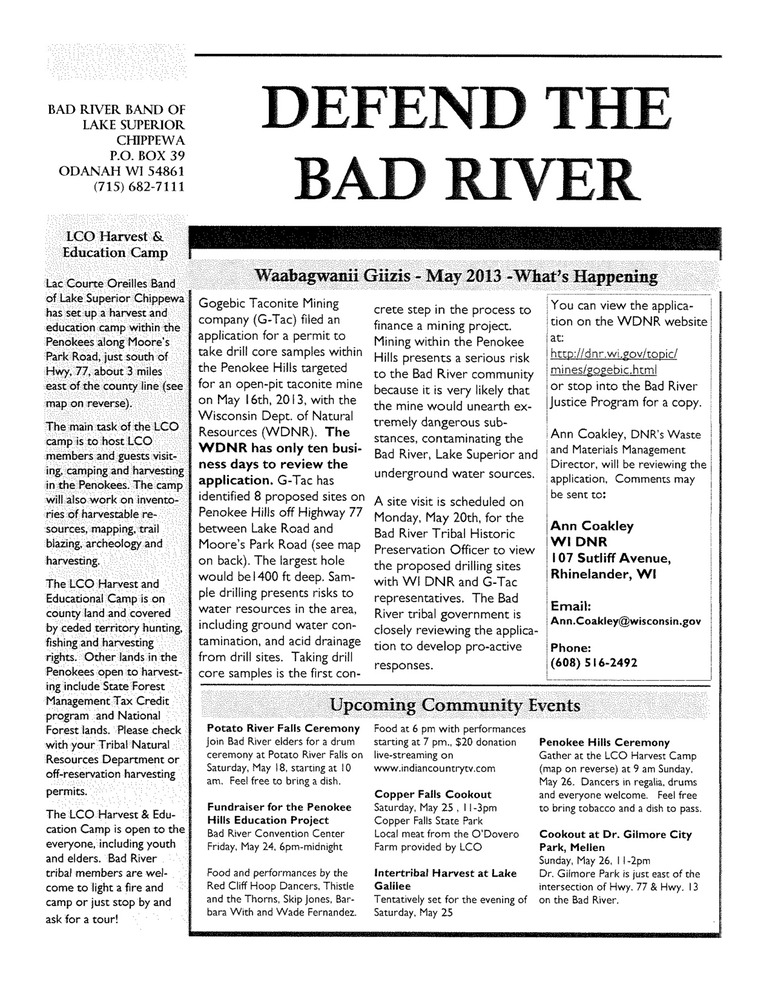 MTF- Defend the Bad River Updates